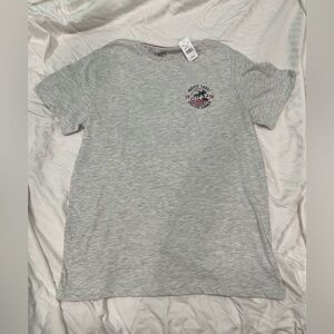 NEW CHAPS Pacific Coast Endless Summer “No Bad Days” Light Gray T Shirt